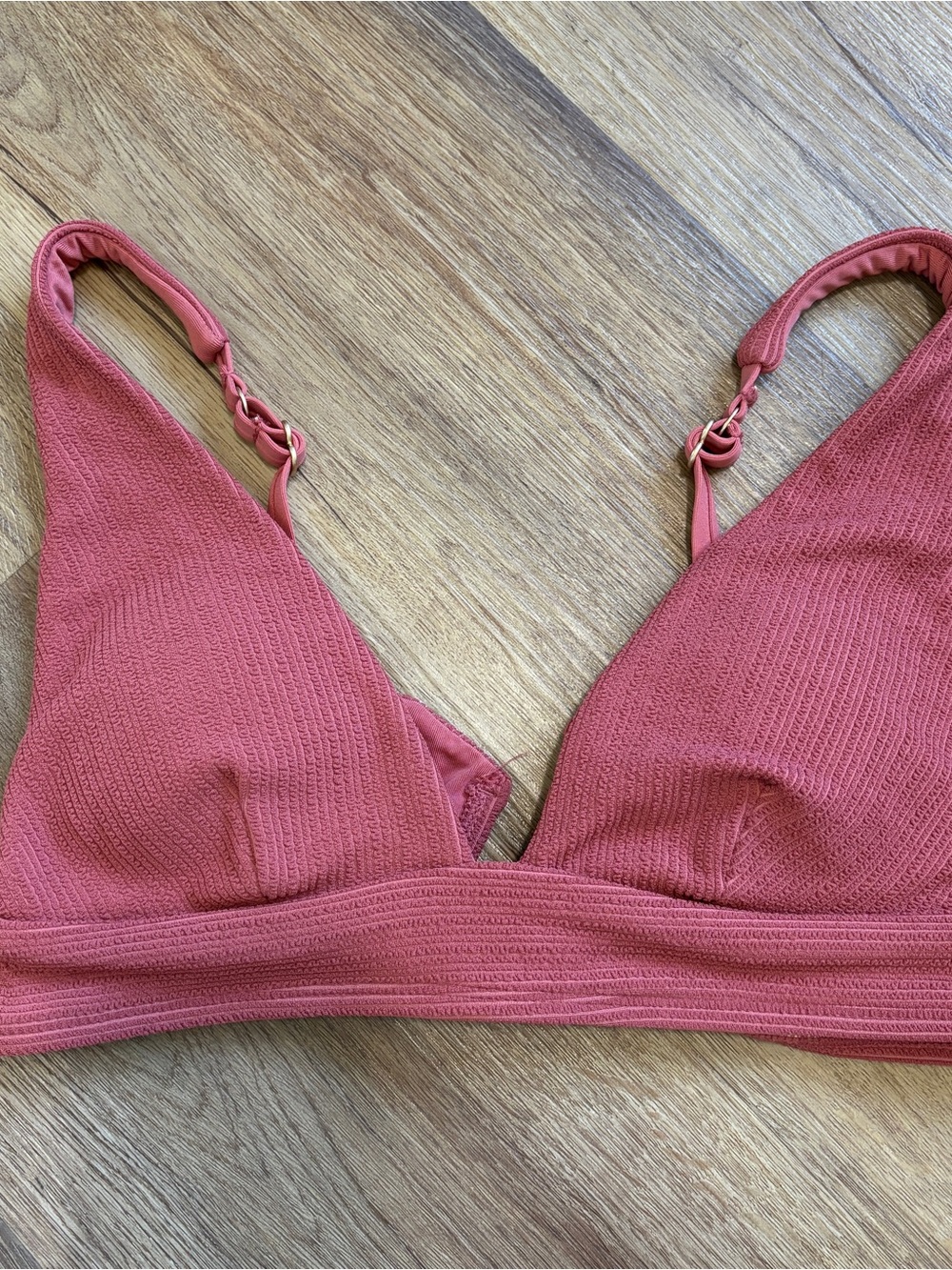 Vitamin A dusty rose bikini top Sz S